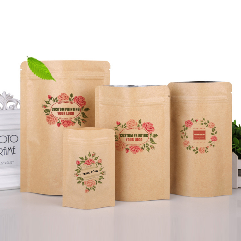 Logo Food Snack - Torby z brązowego papieru kraft z
