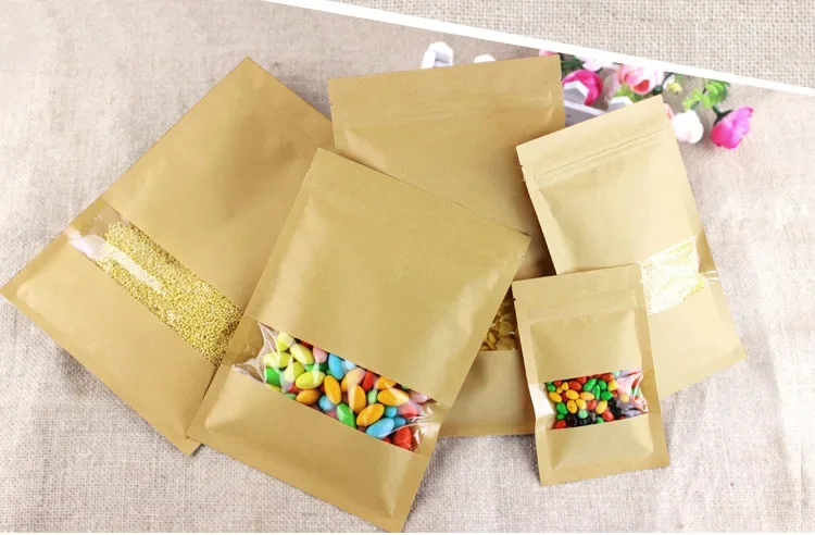 Płaskie torebki z papieru kraf – Logo Food Snack recenzja i cena