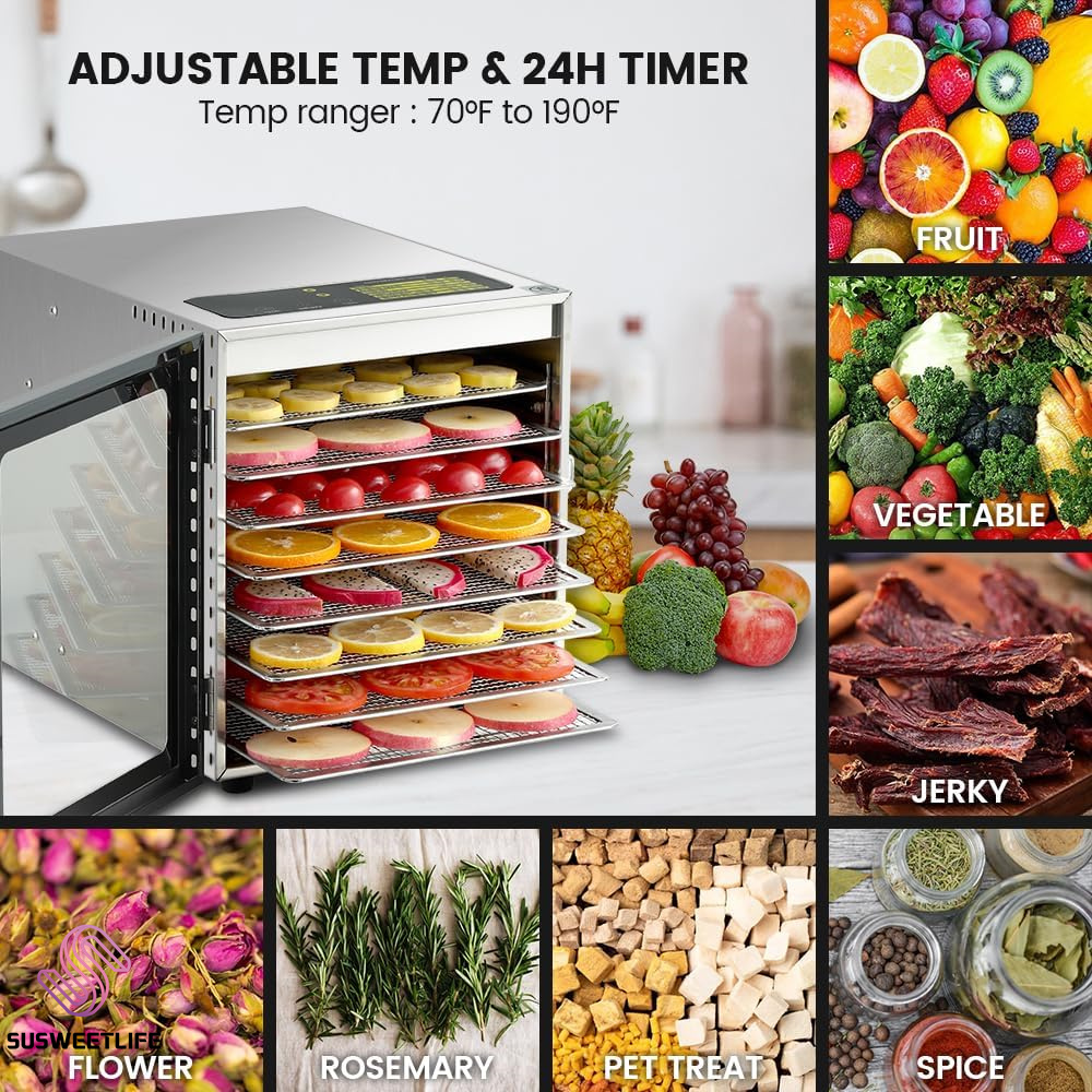 Suszarka do żywności o dużej p – Food Dehydrator Snacks recenzja i cena