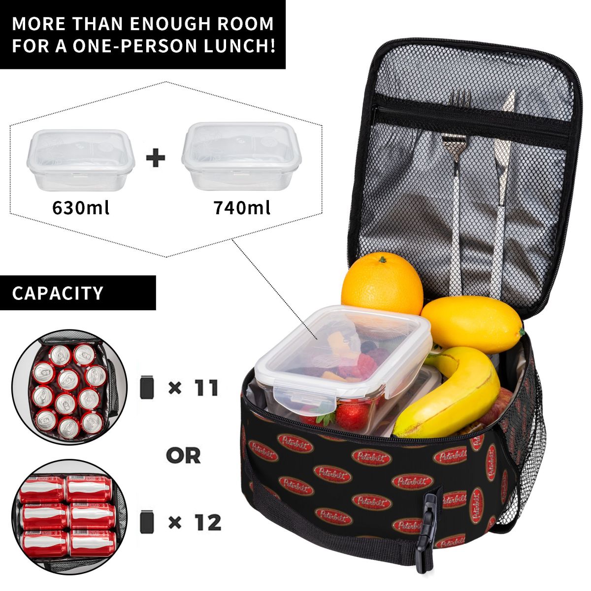 Bestsellerowa torba na lunch P – Logo Food Snack recenzja i cena